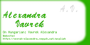 alexandra vavrek business card